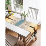 Realhomes Kız Kulesi Dijital Baskılı Dekoratif Süet Runner Realhomes