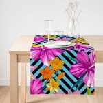 - SuetRunner-3366-Gorsel1 - Realhomes Realhomes Mavi Geometrik Zeminli Çiçekler Modern Tasarım Özel Tasarım Süet Runner Realhomes