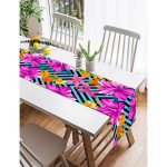 - SuetRunner-3366-Gorsel2 - Realhomes Realhomes Mavi Geometrik Zeminli Çiçekler Modern Tasarım Özel Tasarım Süet Runner Realhomes