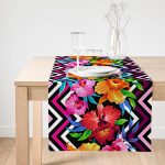 - SuetRunner-3367-Gorsel1 - Realhomes  Realhomes Zigzag ve Çiçekler Özel Tasarım Dekoratif Özel Tasarım Süet Runner Realhomes