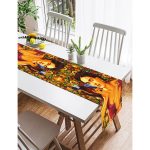 - SuetRunner-3378-Gorsel2 - Realhomes  Realhomes Mutluluk Çiçekleri Vintage Tasarımlı Dijital Baskılı Süet Runner Realhomes