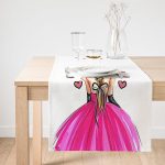 - SuetRunner-3379-Gorsel1 - Realhomes  Realhomes Balerin Kız Çizimli Dijital Baskılı 3D Dekoratif Süet Runner Realhomes