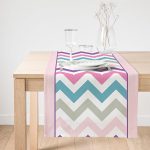 - SuetRunner-3384-Gorsel1 - Realhomes  Realhomes Renkli Zigzag Motifli Pembe Zeminli Modern Süet Runner Realhomes