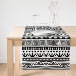 - SuetRunner-3395-Gorsel1 - Realhomes  Realhomes Siyah Beyaz Dekoratif African Motifli Modern Özel Tasarım Süet Runner Realhomes