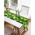 - SuetRunner-3403-Gorsel2 - Realhomes  Realhomes Suluboya Zambak Yaprakları Çizimli Özel Tasarım Süet Runner Realhomes