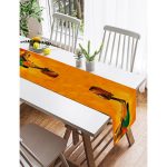 Realhomes Turuncu Afrikan Women Tasarımlı Dijital Baskılı Özel Tasarım Süet Runner Realhomes