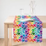 Realhomes Renkli Kalpler Özel Tasarımlı Dijital Baskılı Süet Runner Realhomes