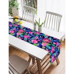 Realhomes Tropikal Desenli Özel Tasarım Modern Süet Runner Realhomes