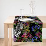 RealHomes Özel Tasarımlı Dijital Baskılı Dekoratif Süet Runner Realhomes