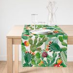 RealHomes Özel Tasarımlı Dijital Baskılı Dekoratif Süet Runner Realhomes