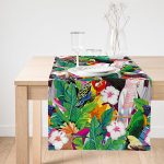 RealHomes Özel Tasarımlı Dijital Baskılı Dekoratif Süet Runner Realhomes