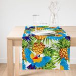 RealHomes Özel Tasarımlı Dijital Baskılı Dekoratif Süet Runner Realhomes