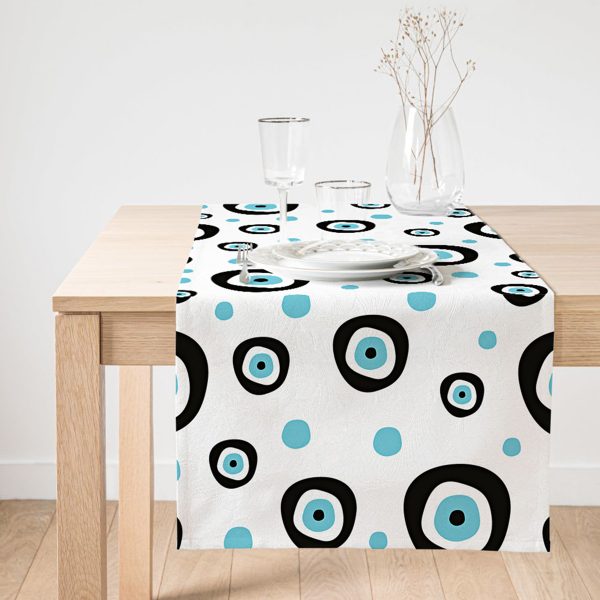 Realhomes Suluboya Deniz ve Yelken Motifli Özel Tasarımlı Süet Runner Realhomes