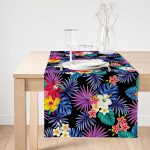 RealHomes Özel Tasarımlı Dijital Baskılı Dekoratif Süet Runner Realhomes