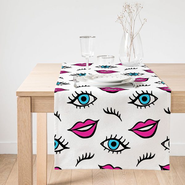 - SuetRunner-3555-Gorsel1 - Realhomes  Realhomes Gri Zeminli Geyikler ve Kar Taneleri Tasarımlı Dijital Baskılı Özel Tasarım Süet Runner Realhomes