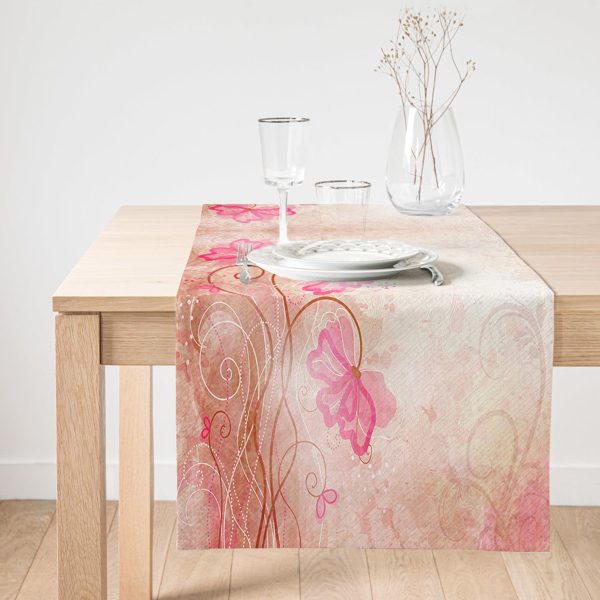 Realhomes Özel Tasarım Dijtal Baskılı Modern Süet Runner Realhomes