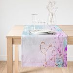 Realhomes Özel Tasarım Dijtal Baskılı Modern Süet Runner Realhomes