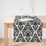 Realhomes Damask Motifli Modern Süet Runner Realhomes