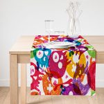 Realhomes Özel Tasarım Dijtal Baskılı Modern Süet Runner Realhomes