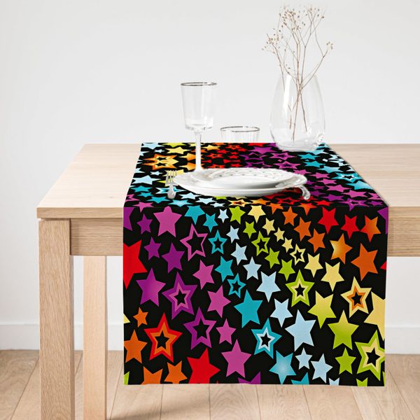 - SuetRunner-3623-Gorsel1 - Realhomes  Realhomes Renkli Yıldızlar Özel Tasarım Dijital Baskılı Süet Runner Realhomes