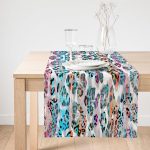 Realhomes Leopar Motifli Dijital Baskılı Süet Runner Realhomes