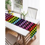 - SuetRunner-3632-Gorsel2 - Realhomes Realhomes Siyah Zeminli Renkli Zigzag Motifli Dijital Baskılı Süet Runner Realhomes