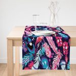 Realhomes Renkli Tüyler Dijtal Baskılı Modern Süet Runner Realhomes