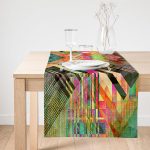 Realhomes Özel Tasarım Dijtal Baskılı Modern Süet Runner Realhomes