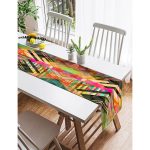 Realhomes Özel Tasarım Dijtal Baskılı Modern Süet Runner Realhomes