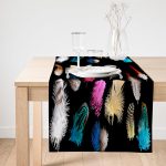 - SuetRunner-3663-Gorsel1 - Realhomes Realhomes Siyah Zeminli Renkli Tüyler Dijital Baskılı Süet Runner Realhomes