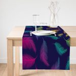 Realhomes Ebru Motifli Dijital Baskılı Modern Süet Runner Realhomes