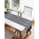 Realhomes Geometrik Motifler Özel Tasarım Dijital Baskılı Süet Runner Realhomes