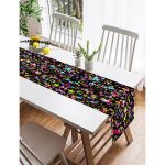 Realhomes Renkli Yıldızlar Özel Tasarım Dijital Baskılı Süet Runner Realhomes