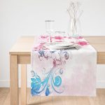 Realhomes Özel Tasarım Dijtal Baskılı Modern Süet Runner Realhomes