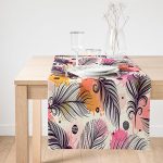 Realhomes Renkli Tüyler Dijtal Baskılı Modern Süet Runner Realhomes