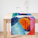 Realhomes Multi Renkler Dijital Baskılı Modern Süet Runner Realhomes