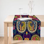 Realhomes Etnik Motifli Dijital Baskılı Modern Süet Runner Realhomes