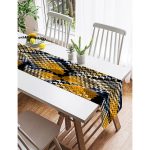 Realhomes Kaz Ayağı Motifli Dijital Baskılı Modern Süet Runner Realhomes