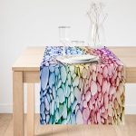 Realhomes Renkli Çakıl Taşları Motifli Dijital Baskılı Modern Süet Runner Realhomes