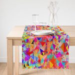 Realhomes Multi Renkler Dijital Baskılı Modern Süet Runner Realhomes