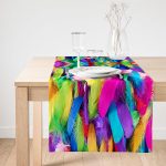 Realhomes Multi Renkler Dijital Baskılı Modern Süet Runner Realhomes