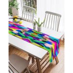 Realhomes Multi Renkler Dijital Baskılı Modern Süet Runner Realhomes