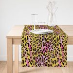 Realhomes Leopar Motifli Dijital Baskılı Süet Runner Realhomes