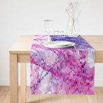 Realhomes Pembe Desenli Dijital Baskılı Süet Runner Realhomes