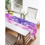 Realhomes Pembe Desenli Dijital Baskılı Süet Runner Realhomes