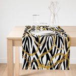 - SuetRunner-3778-Gorsel1 - Realhomes  Realhomes Zebra Zeminde Zincir Desen Özel Tasarım Dijital Baskılı Modern Süet Runner Realhomes