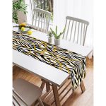 - SuetRunner-3778-Gorsel2 - Realhomes  Realhomes Zebra Zeminde Zincir Desen Özel Tasarım Dijital Baskılı Modern Süet Runner Realhomes