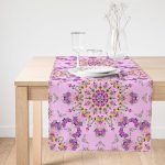 - SuetRunner-3781-Gorsel1 - Realhomes  Realhomes Pembe Zeminde Damask Desenli Özel Tasarım Dijital Baskılı Modern Süet Runner Realhomes