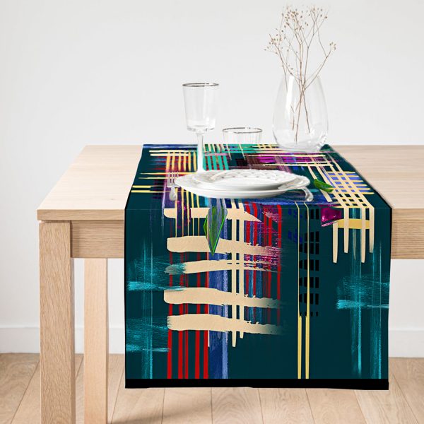 Realhomes Özel Seri Dijital Baskılı Modern Süet Runner Realhomes