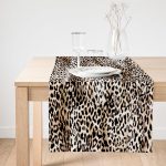 Realhomes Leopar Motifli Dijital Baskılı Süet Runner Realhomes